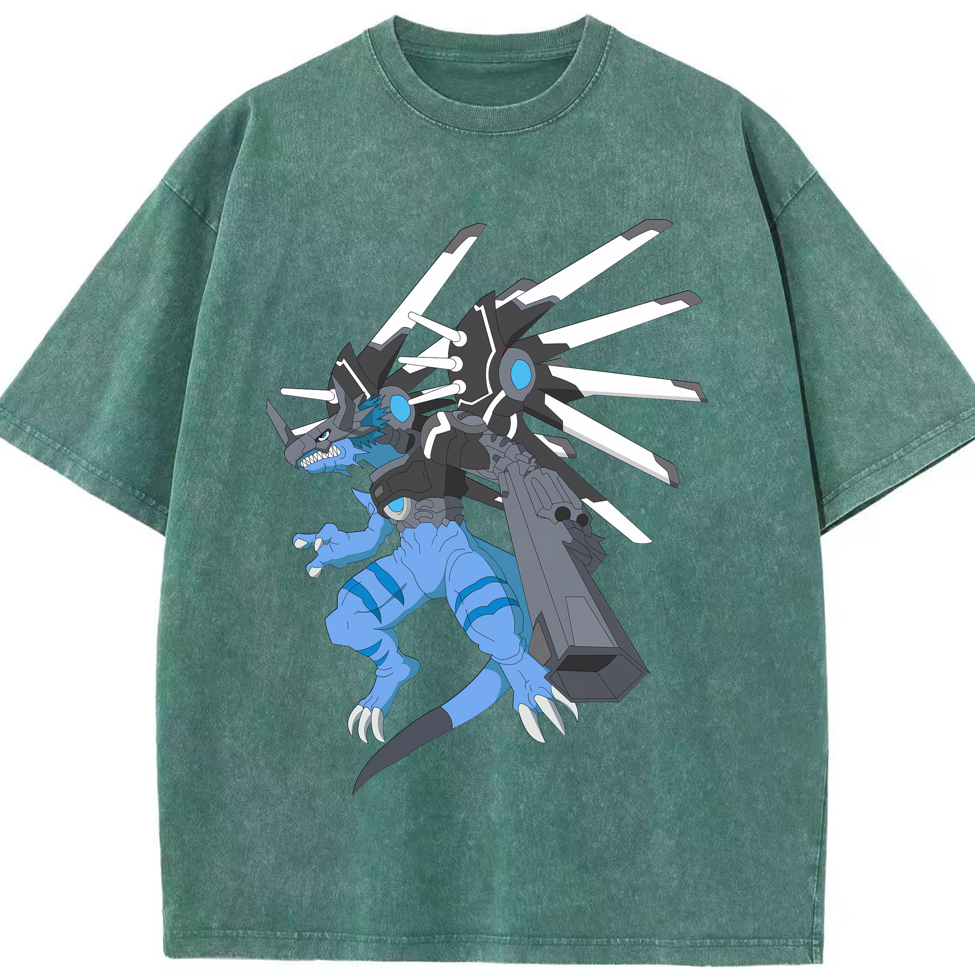 （画像用） Digimon デジタルモンスター/デジモン 綿100% ヴィンテージ風 半袖Tシャツ（フロントプリント）